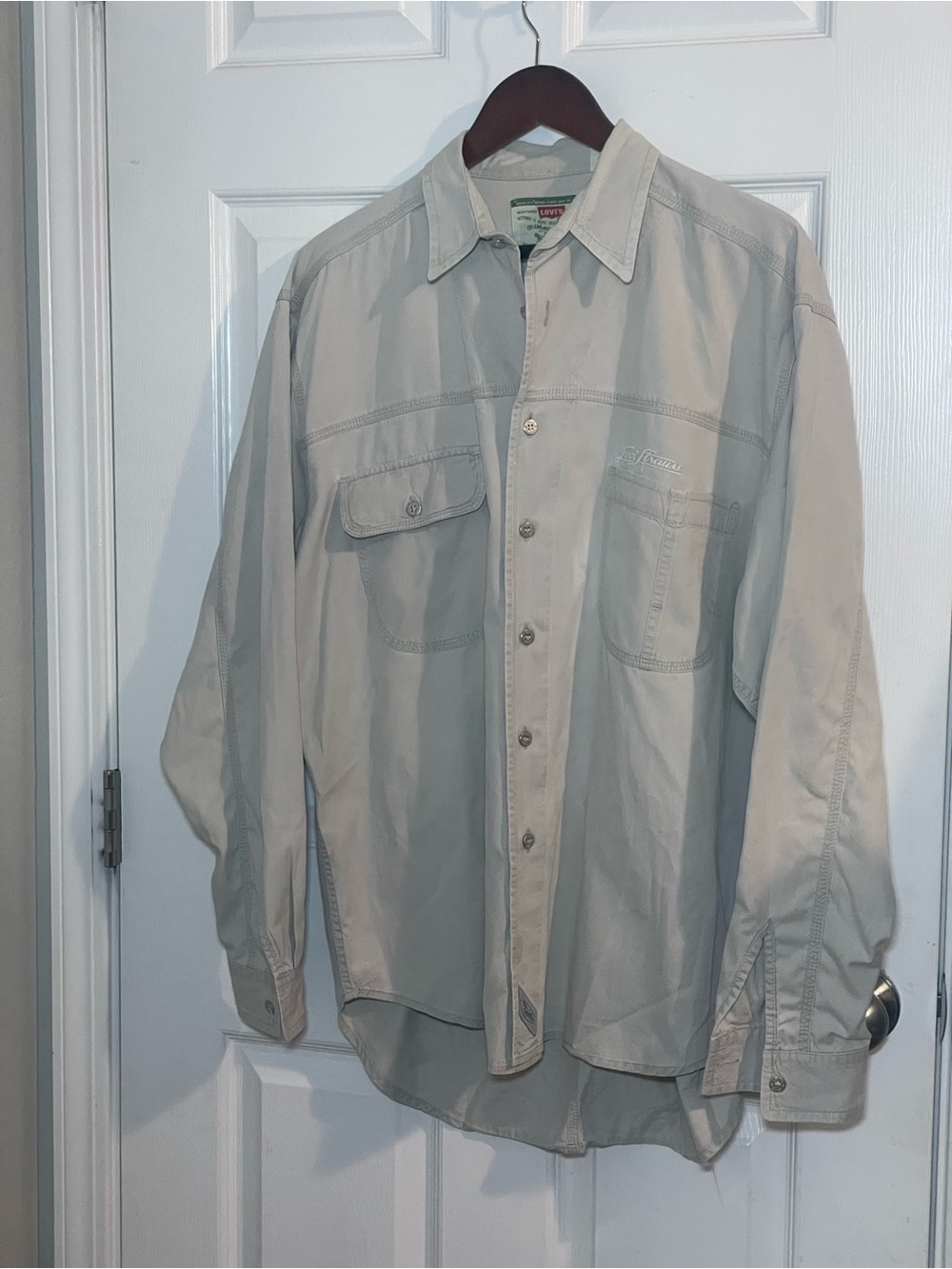 Levi’s Authentic Levi Strauss Khaki Work Shirt Men’s Medium 100% Cotton